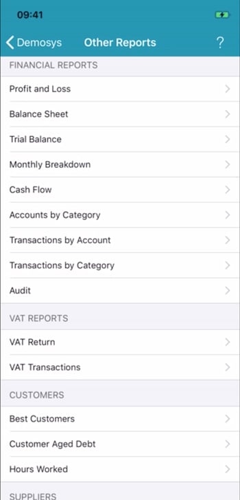 easybooks finance reporting